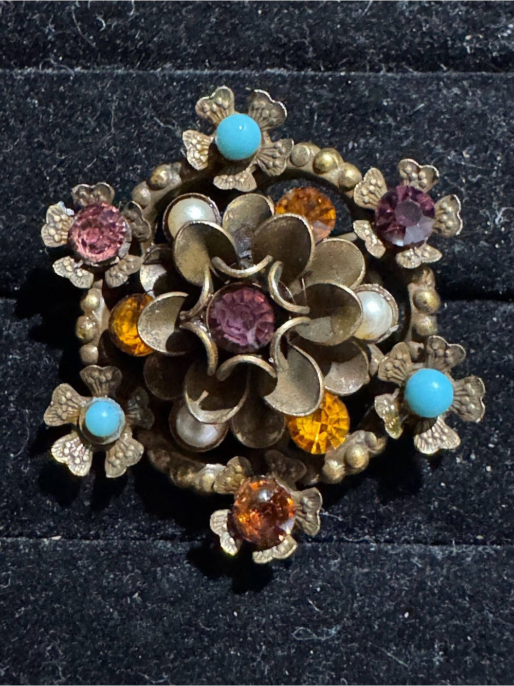 Vintage Coro Multi-Colored Brooch
